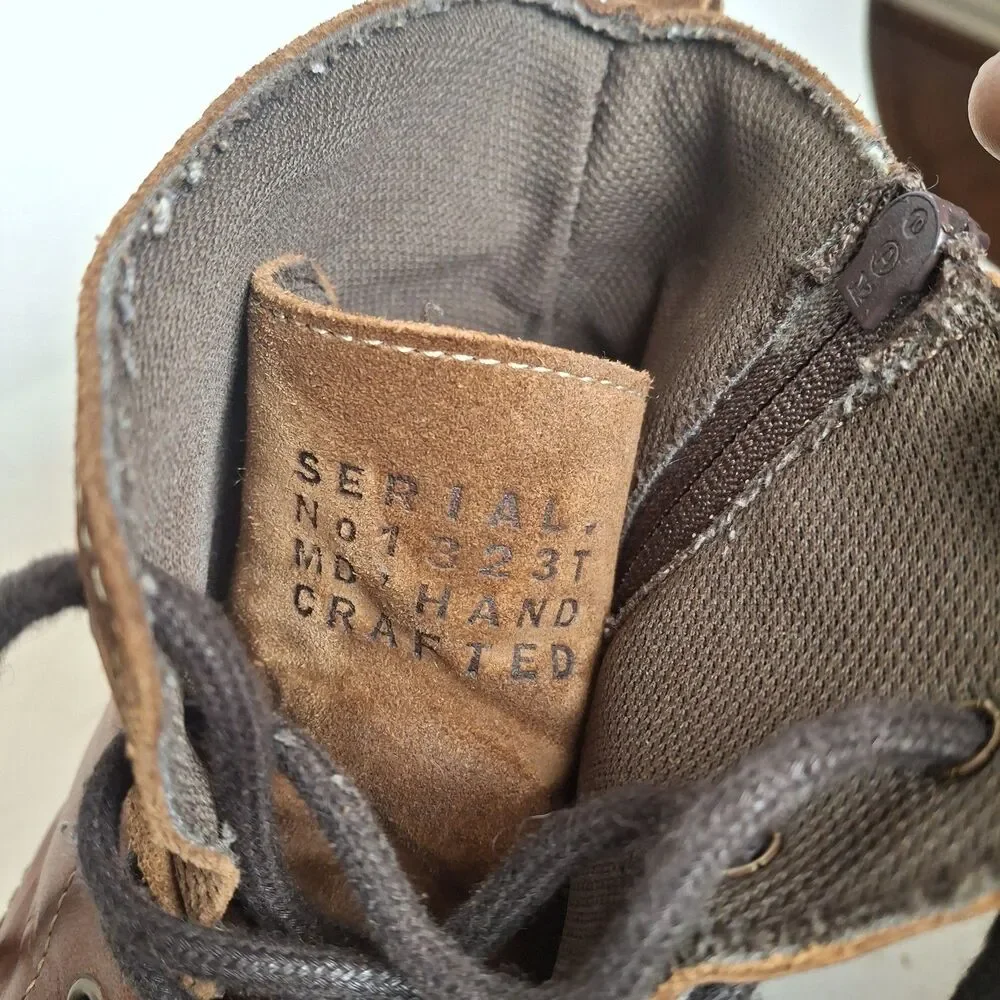 Bull Boxer Kelden Chukka Leather Suede Boot Handmade Men 12 /45 Brown Mid Ankle